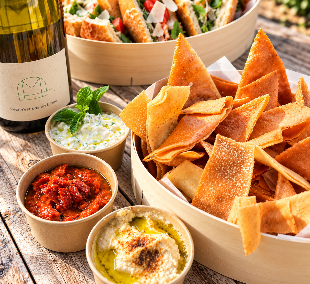 Trio de Tartinables & Nachos maison — 2 personnes